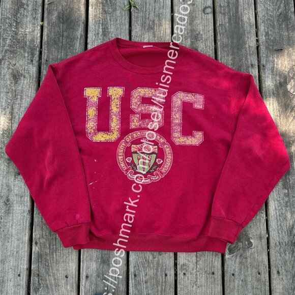 USC trojans Vintage Crewneck Sweatshirt shirt b678 - Picture 1 of 2
